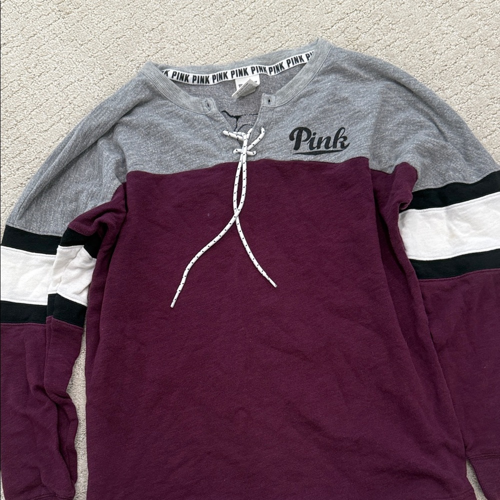 PINK Victoria's Secret Kids Sweatshirt - Gray and Purple
